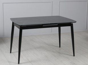Стол Раскладной Лейк Prestol 120/150x80 Керамика Черный Мат / Черный фотография