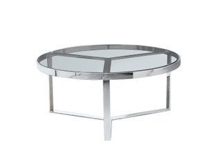 Журнальный столик CB-1 VETRO 90x90 Прозрачный / Серебро