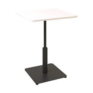 Стол Ibiza Soft light Lovko 70x70 Черный металл/белый фотография