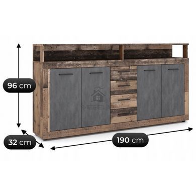 Комод MEBEL ELITE BLAGO 190 темный дуб фотография