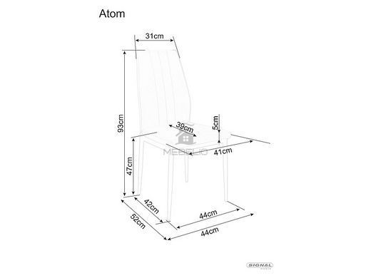 Стул ATOM Velvet Signal Черный фотография