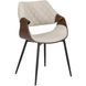 Стул бархатный MEBEL ELITE DAKOTA Velvet бежевый / ореховый