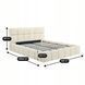 Кровать двуспальная MEBEL ELITE MURACJA 160x200 см Кремовая