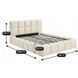 Кровать двуспальная MEBEL ELITE MURACJA 160x200 см Кремовая