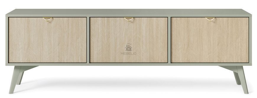Тумба под ТВ Perfect Home Форест / Forest RTV158 3-дверная Эвкалипт/пихта сканди фотография