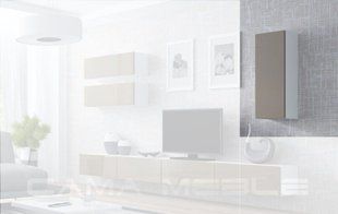 Витрина навесная VIGO Cama 90 Белый Мат / Латте Глянец фотография