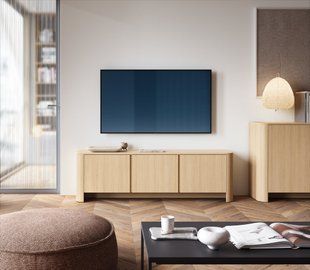 Тумба під ТВ Perfect Home Барі / Bari RTV168 3-дверна Дуб віченца фотография