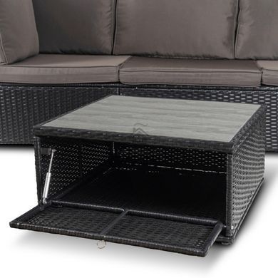 Комплект садових меблів MEBEL ELITE CALIENTE Чорний/коричневий
