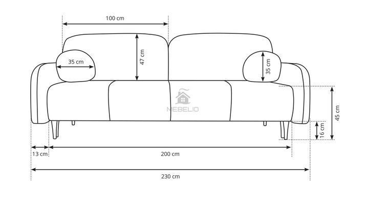 Диван розкладний CLOUD Pik Elma 05 на ніжках Perfect Home Польща