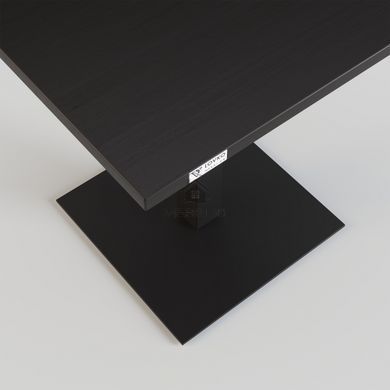 Стол Tetra light 70 х 70 Lovko черный металл/черное ДСП (текстура) фотография
