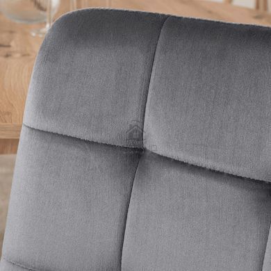 Комплект стол MEBEL ELITE HARRY 102(142)х102 см, дубовый ремесленник, и 6 стульев FREDY, серого цвета