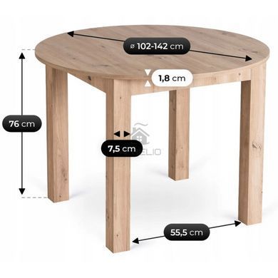 Комплект стол MEBEL ELITE HARRY 102(142)х102 см, дубовый ремесленник, и 6 стульев FREDY, серого цвета