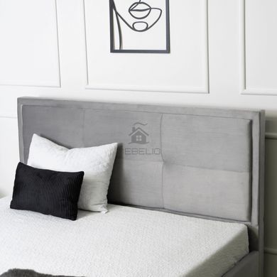Ліжко двоспальне оксамитове MEBEL ELITE ANDRE Velvet 160x200  Світло Сірий фотографія