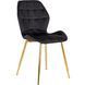 Стул бархатный MEBEL ELITE LUCKY Velvet Черный/ Золотой