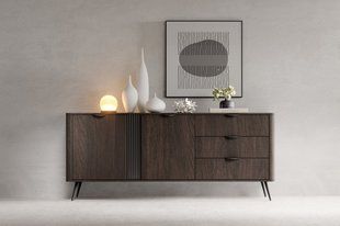 Комод Perfect Home Веріс / Veris 2D3S/195 2-дверний з 3 шухлядами Дуб дунін/чорний фотографія