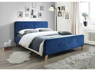 Кровать MALMO Velvet Signal 160x200 Синий фотография