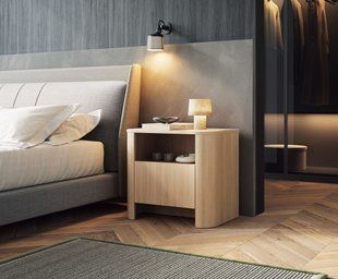 Тумба приліжкова Perfect Home Барі / Bari S58 з 1 шухлядою Дуб віченца фотография