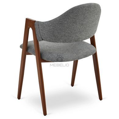 Стул MEBEL ELITE RUIZ ткань серый/орех
