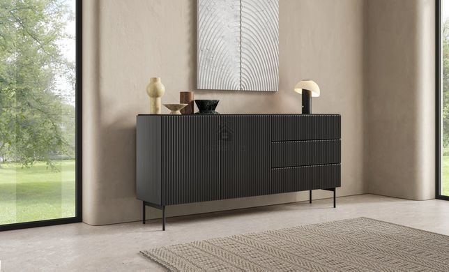 Комод Perfect Home Муті / Muti 2D3S/177 2-дверний з 3 шухлядами Чорний фотографія