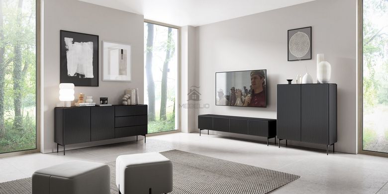 Комод Perfect Home Муті / Muti 2D3S/177 2-дверний з 3 шухлядами Чорний фотографія