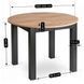 Комплект стіл MEBEL ELITE HARRY 102(142)х102 см дуб Craft/чорний, і 4 Стільці ROBIN 2 Чорні