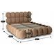 Кровать двуспальная MEBEL ELITE ANKARA 160x200 см Коричневый Букле