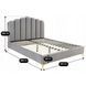 Кровать двуспальная MEBEL ELITE GEMINI Velvet&nbsp; 160x200 см Серый