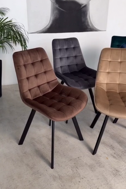 Стілець оксамитовий MEBEL ELITE RICK Velvet, Бежевий фотографія