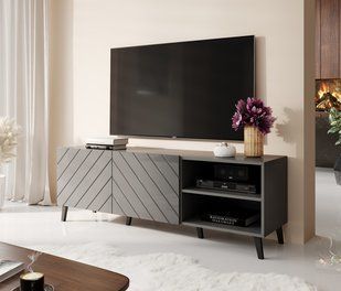 ТВ Тумба ABETO RTV Cama 150 Графит мат / Графит глянец фотография