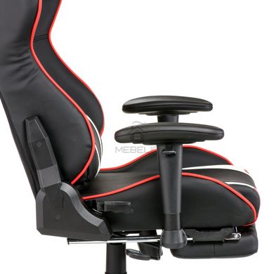 Офісне крісло EXTREMERACE BLACK/RED/WHITE WITH FOOTREST Special4You Чорно-червоний фотографія