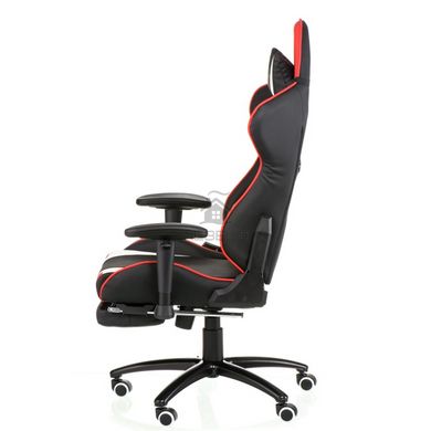 Офісне крісло EXTREMERACE BLACK/RED/WHITE WITH FOOTREST Special4You Чорно-червоний фотографія