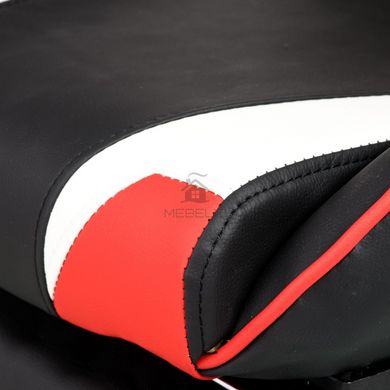 Офісне крісло EXTREMERACE BLACK/RED/WHITE WITH FOOTREST Special4You Чорно-червоний фотографія