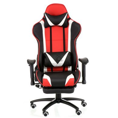 Офісне крісло EXTREMERACE BLACK/RED/WHITE WITH FOOTREST Special4You Чорно-червоний фотографія