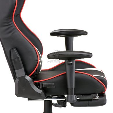 Офісне крісло EXTREMERACE BLACK/RED/WHITE WITH FOOTREST Special4You Чорно-червоний фотографія