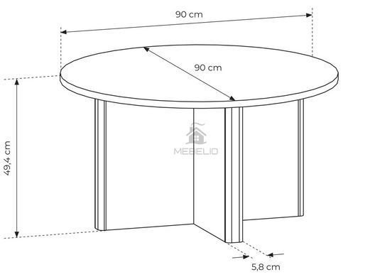 Стіл журнальний Perfect Home Набу / Nabu 90x90 круглий Дуб олійний