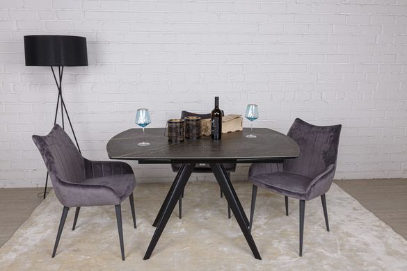 Стол раскладной COVENTRY Nicolas 130(200)x90 Керамика Черный фотография