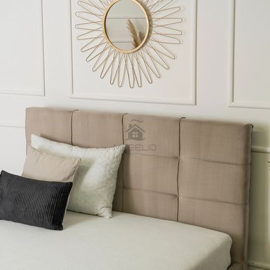 Кровать двуспальная бархатная 160x200 MEBEL ELITE TINGA Velvet Беж фотография