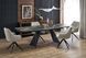 Стол раскладной ARMANI Halmar 165(241)x90 Черный Мрамор/Черный