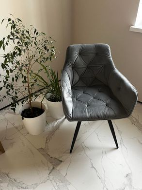 Кресло поворотное MANGO Velvet Signal Серый фотография