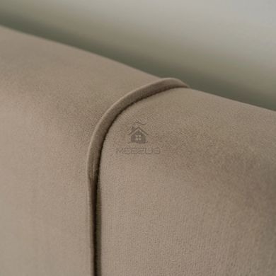 copy_Кровать двуспальная бархатная 160x200 MEBEL ELITE TINGA Velvet Беж фотография