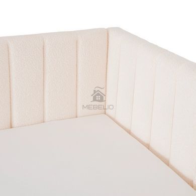 Ліжко MEBEL ELITE VILLEMO 90x200 см Кремовий букле