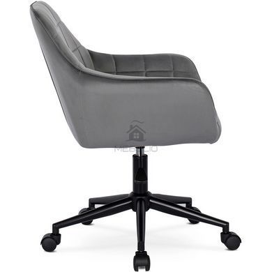 Стул офисный поворотный бархатный MEBEL ELITE LUCY Velvet  Серый фотография