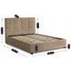 copy_Кровать двуспальная бархатная 160x200 MEBEL ELITE TINGA Velvet Беж
